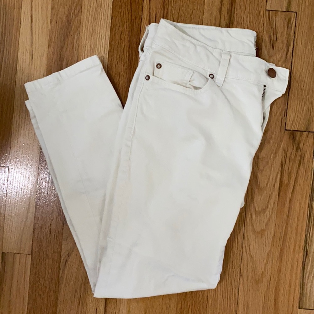 White Denim Pants